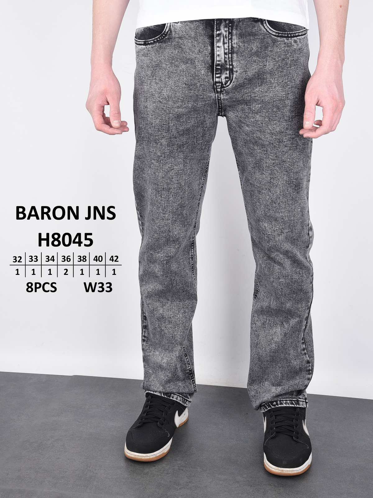 Джинсы God Baron (32-42) H8045 grey (деми)