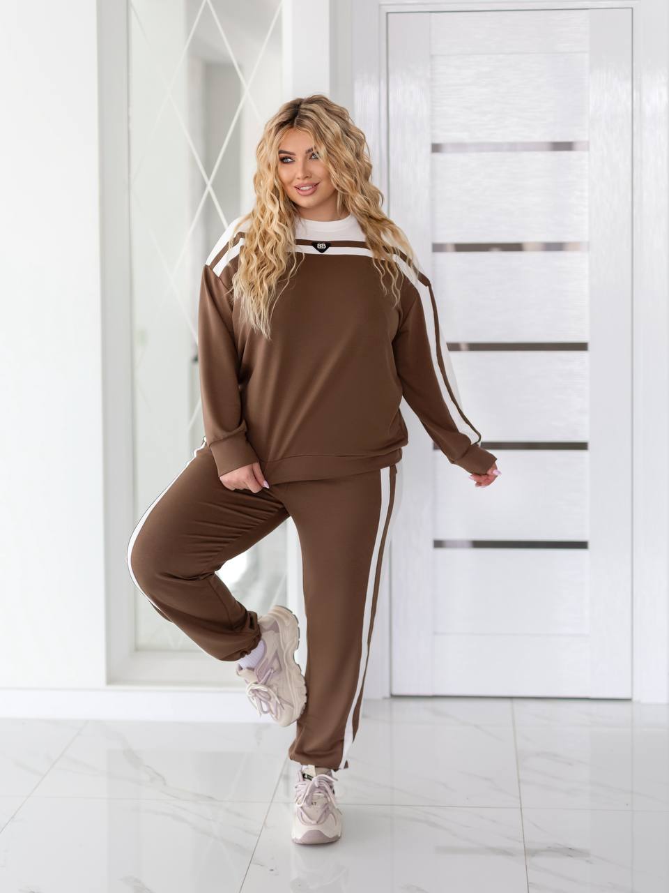 Костюм спорт Seven Zikina (50-60) 1339 brown (деми)