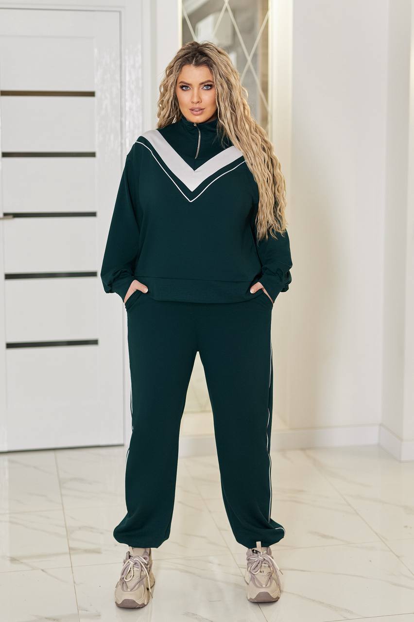 Костюм спорт Seven Zikina (50-60) 934 green (деми)