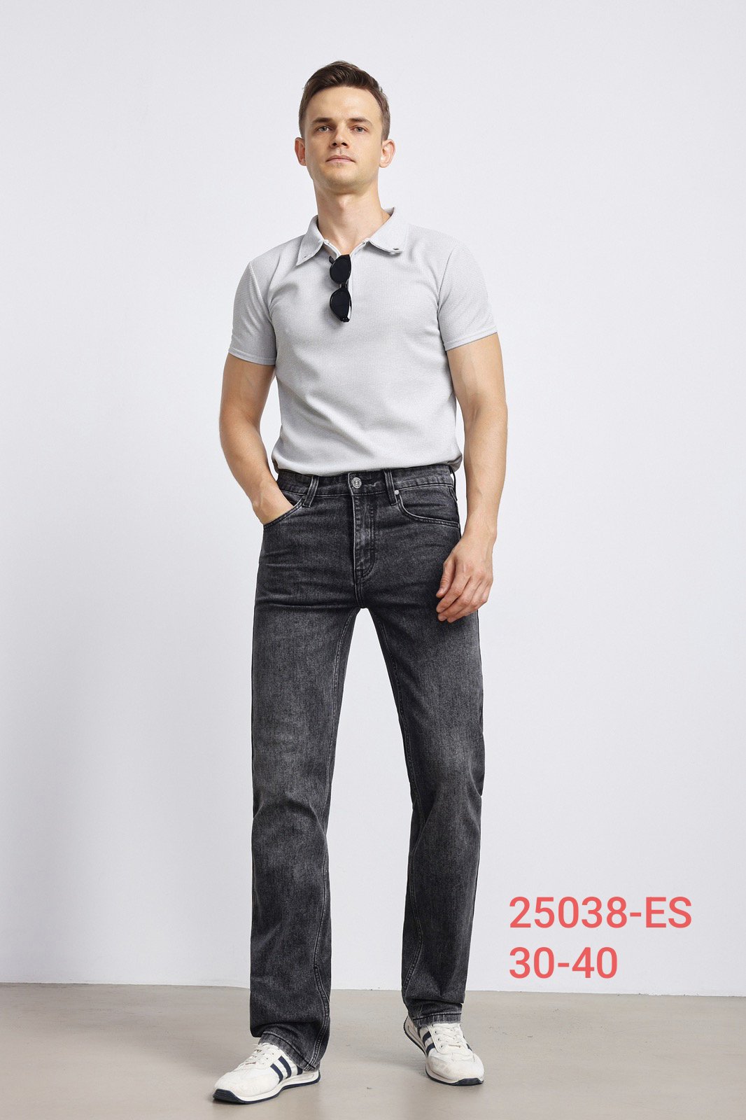 Джинсы God Baron (30-40) 25038-ES black (деми)