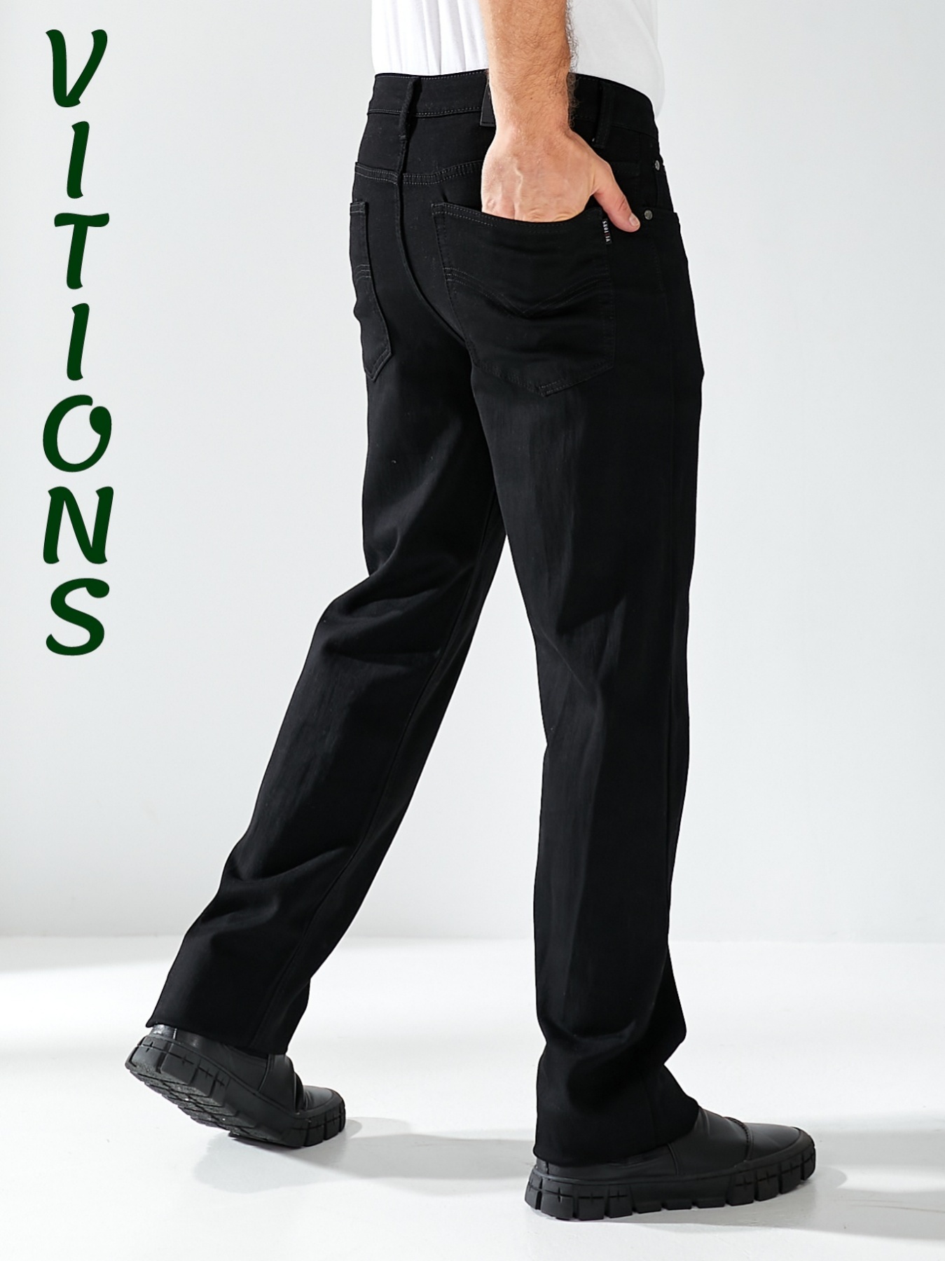 Джинсы God Baron (34-44) 9004 black (деми)