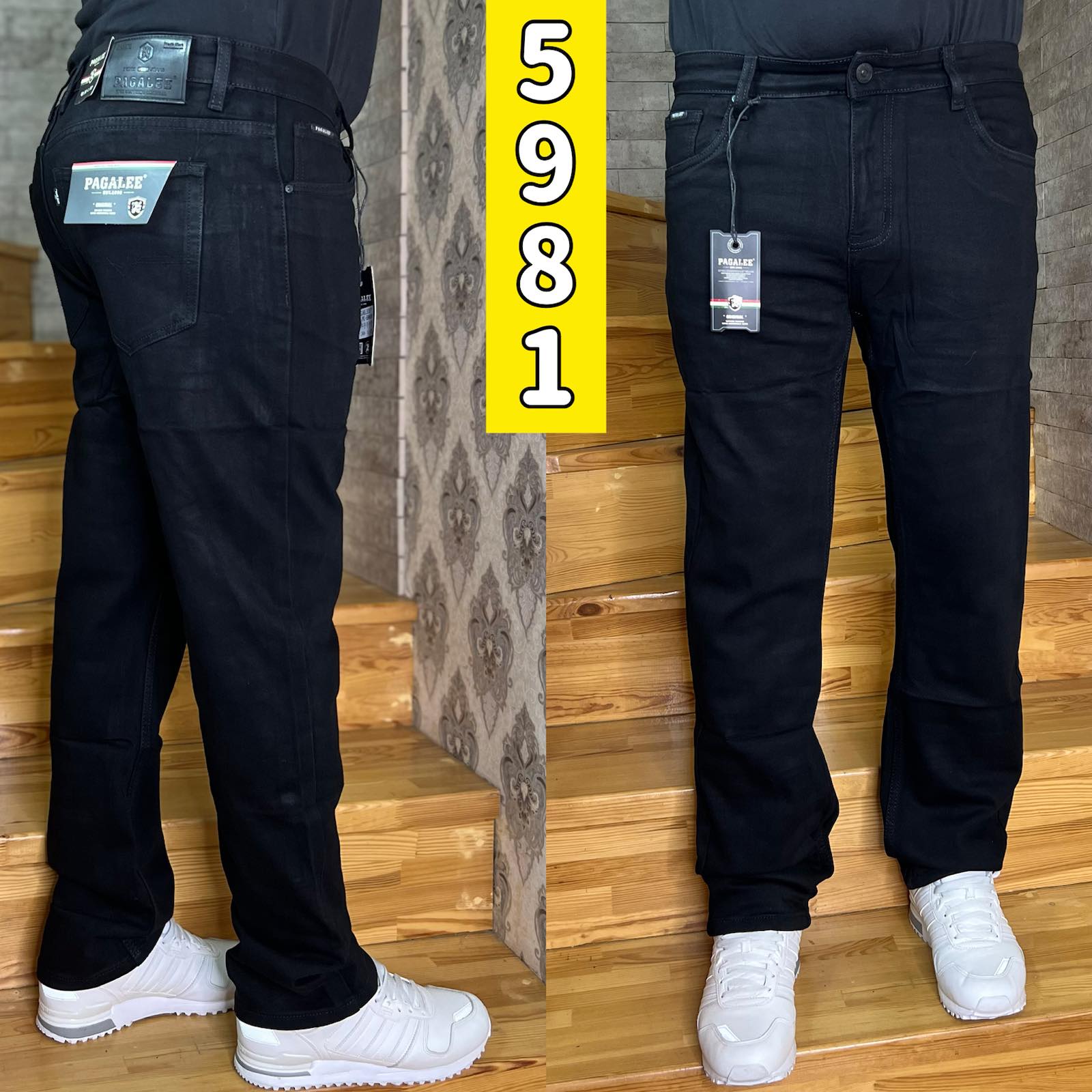 Джинсы God Baron (32-38) 5981 black (деми)