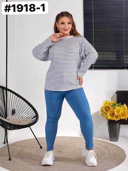 Свитер BAT (58-62) 1918-1 white-blue (деми)