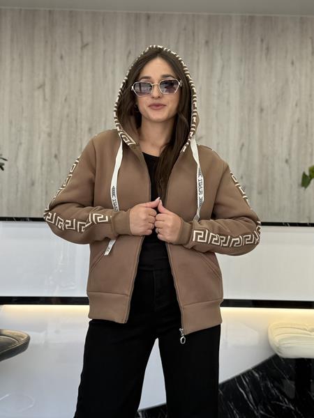 Кофта спорт JJF (L-4XL) 50147 beige (зима)