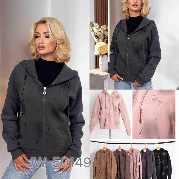 Кофта спорт JJF (L-4XL) 50149 beige (зима)