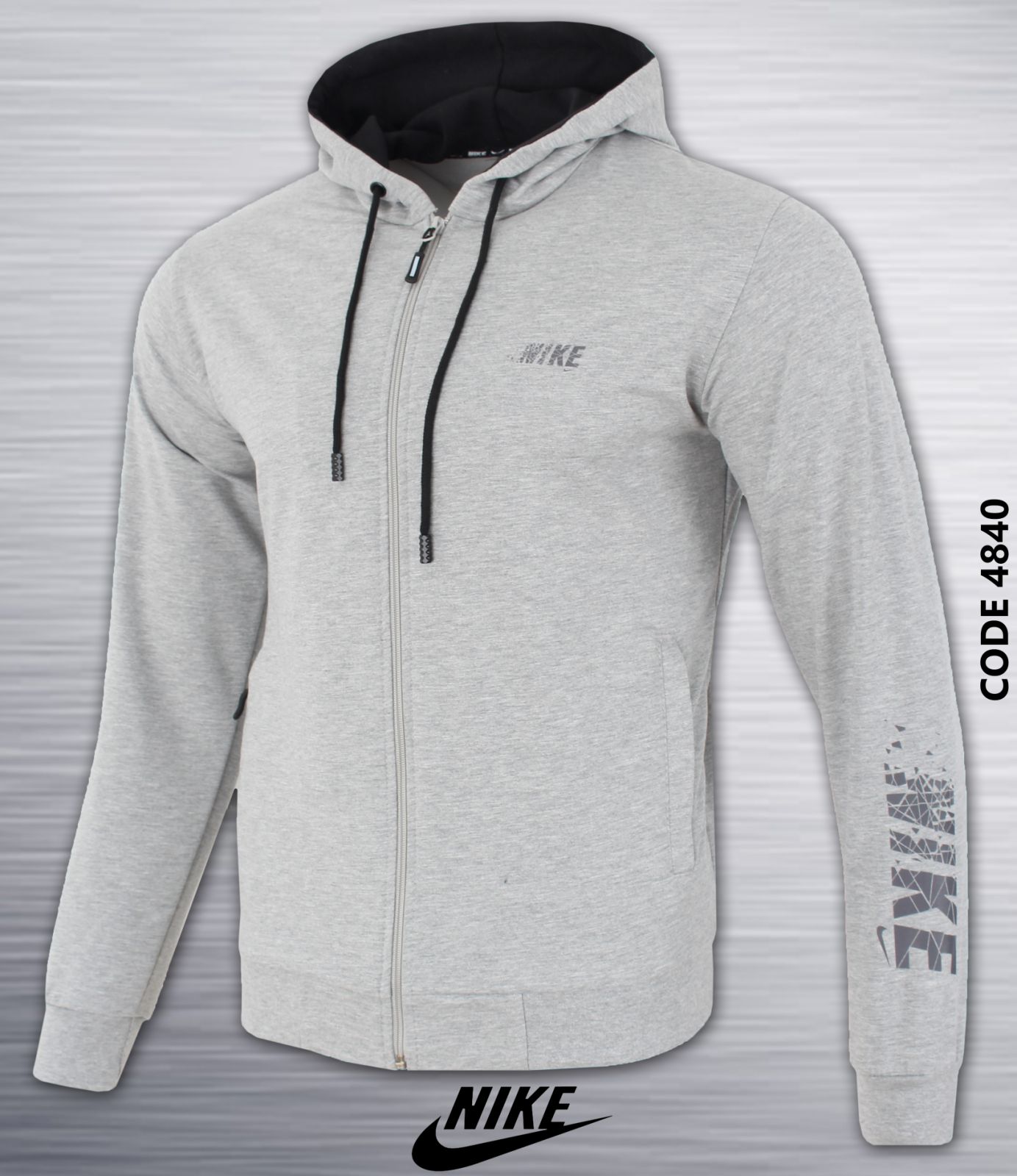 Кофта спорт AZT (2XL-6XL) 4840-2 grey (зима)