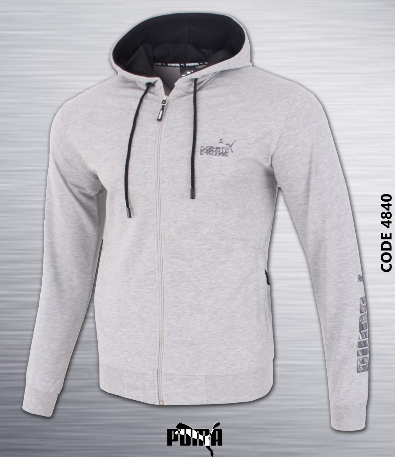 Кофта спорт AZT (S-2XL) 4840-5 l.grey (зима)