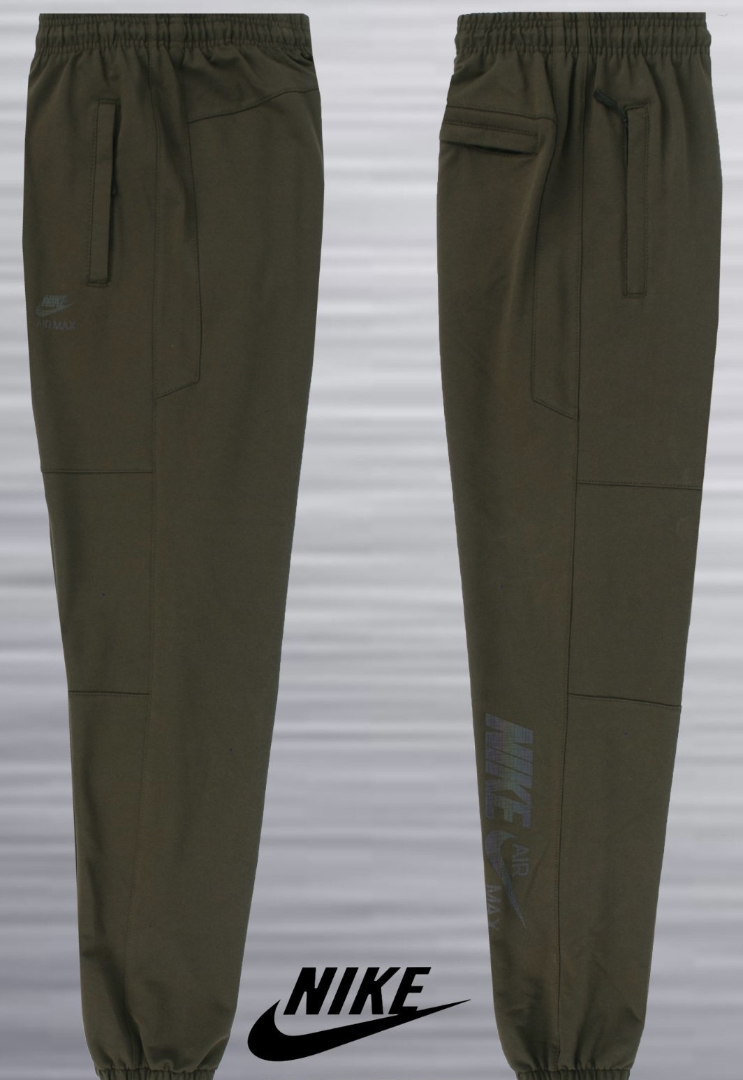 Штаны спорт AZT (S-2XL) 6666-3 khaki (зима)