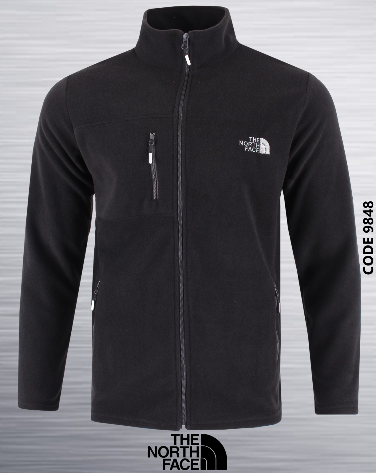 Кофта спорт AZT (3XL-7XL) 9848-1 d.grey (зима)