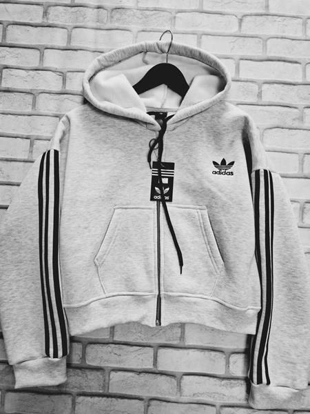 Кофта спорт Newe (one size) 1402 grey (зима)