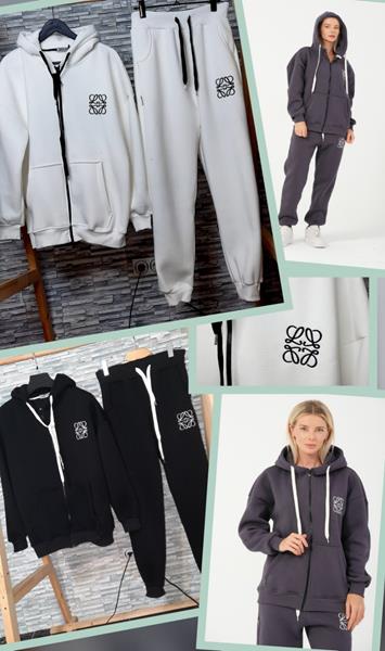 Костюм спорт Newe (L-3XL) 5604 black (зима)