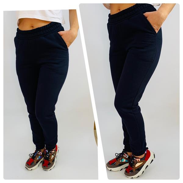 Штаны спорт Sport style (S-XL) 8023 navy (зима)