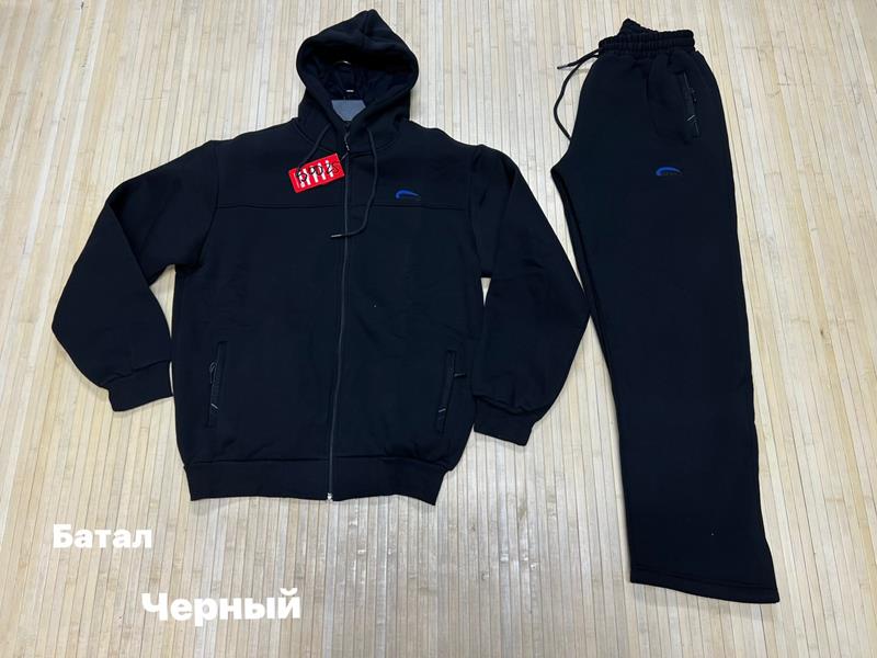 Костюм спорт Navas (3XL-5XL) NW182 black (зима)