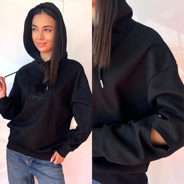 Худи i8denim Women (S-L) TB81 black (деми)