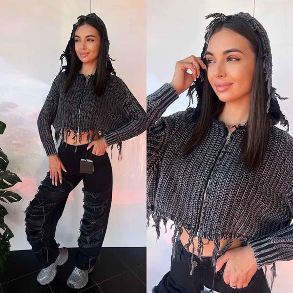 Кофта i8denim Women (S-L) TB88 grey (деми)