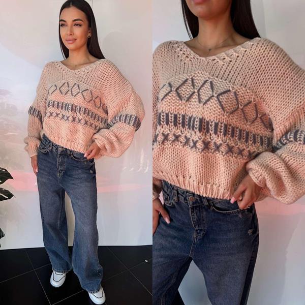 Свитер i8denim Women (one size) TB98 beige (деми)