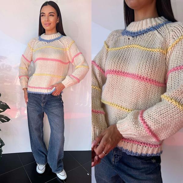 Свитер i8denim Women (one size) TB99 beige (деми)