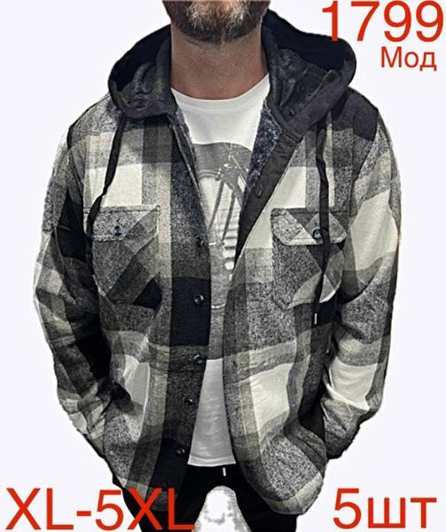 Рубашка Надийка (XL-5XL) ND95-1799 grey (зима)