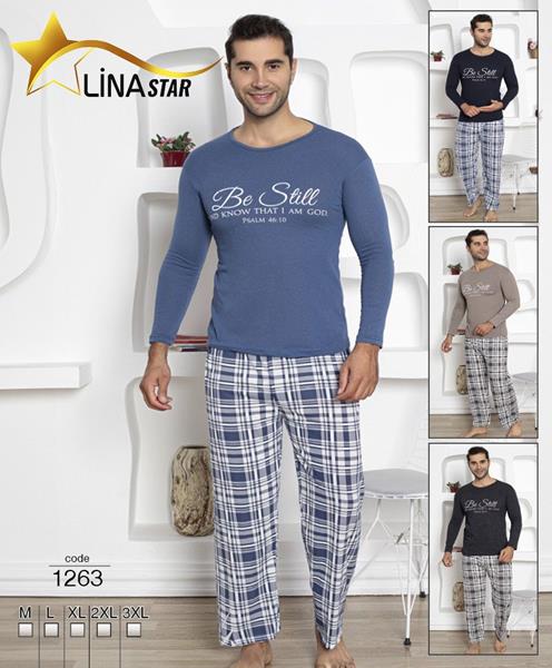 Пижама 4 Seasons (M-3XL) 1236 navy (деми)