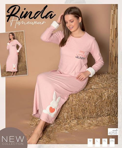 Ночнушка 4 Seasons (M-2XL) 4258 powder (зима)