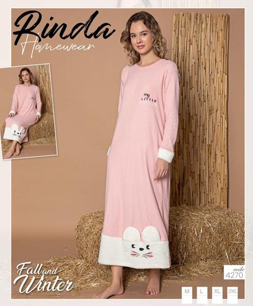 Ночнушка 4 Seasons (M-2XL) 4270 powder (зима)