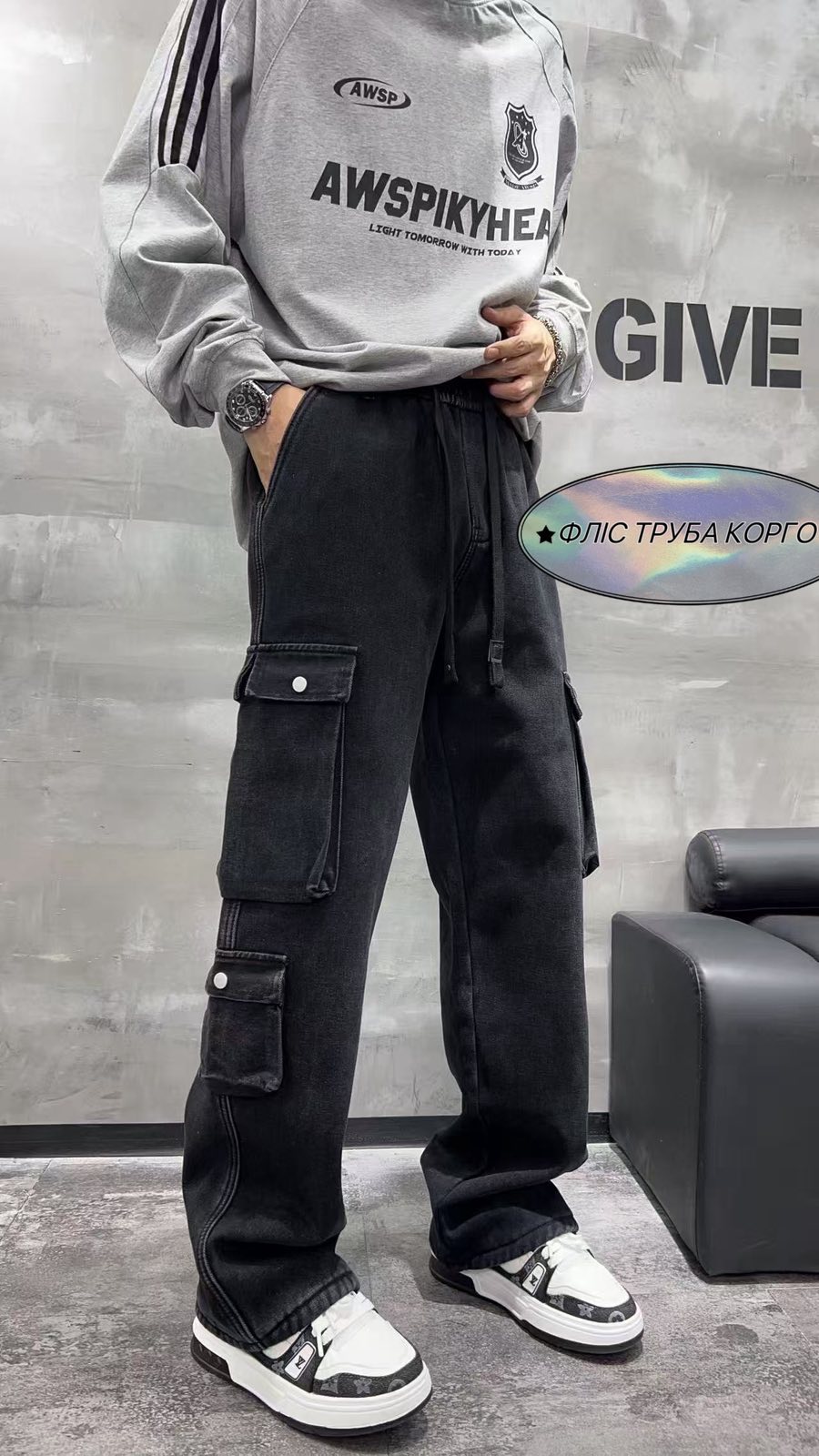 Джинсы God Baron (28-33) F737-1 black (зима)