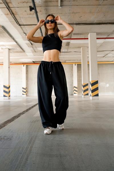 Штаны спорт Modnulya (S-L) 500230 black (зима)