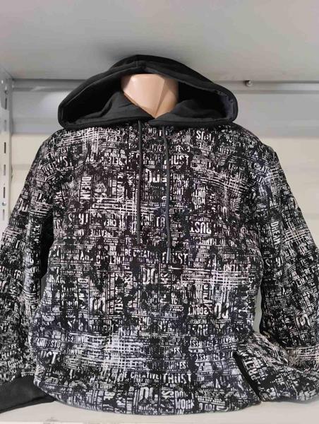 Худи Panda (2XL-6XL) 1349 black (зима)