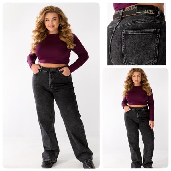 Джинсы Lady N (32-42) 203 grey (зима)