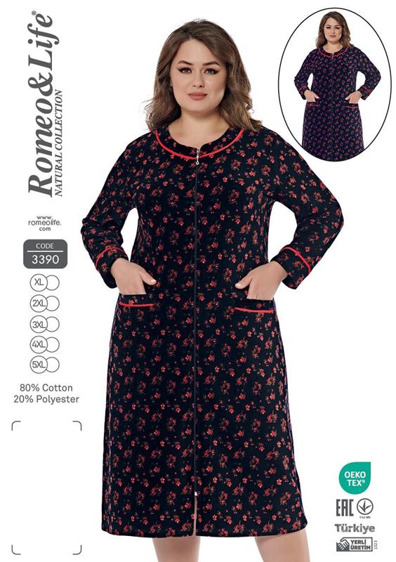 Халат Cotpark (XL-5XL) 3390 red (деми)