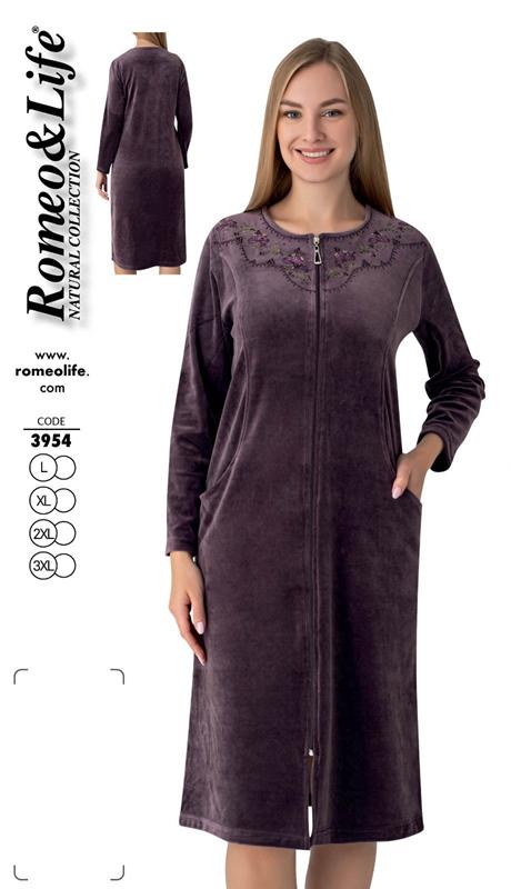 Халат Cotpark (L-3XL) 3954 violet (деми)