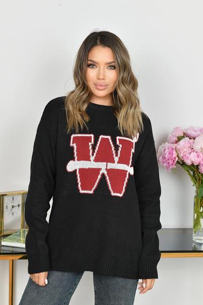 Свитер Aidin-шик шок (one size) 99 black (деми)