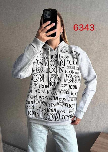 Худи FSN (42-50) 6343 l.grey (зима)