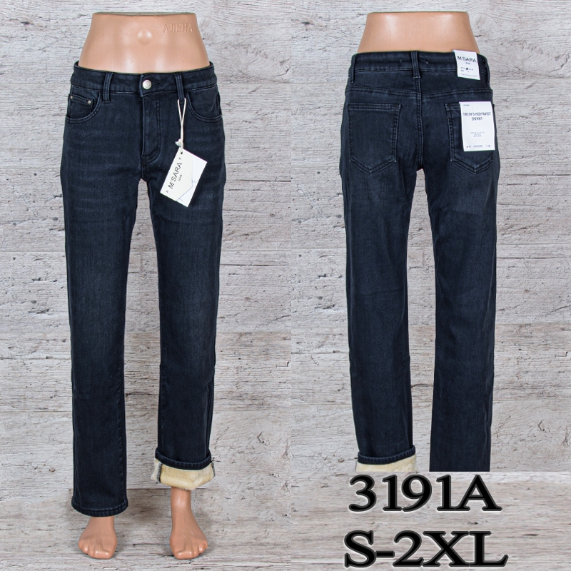 Джинсы UNO2 (S-2XL) 3191A (зима)