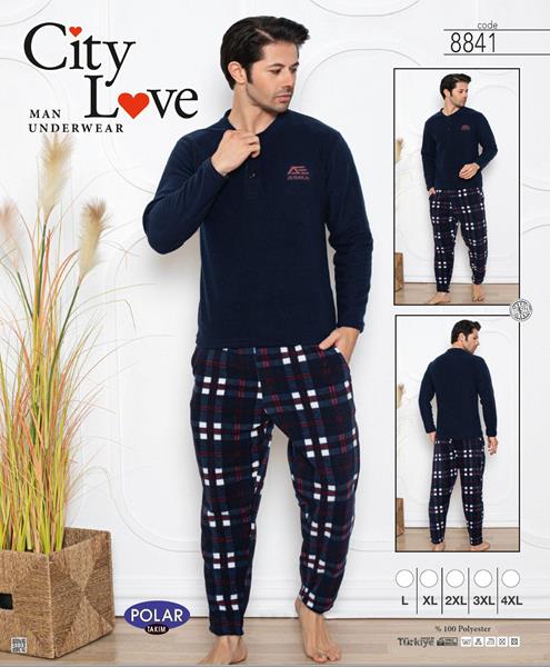 Пижама 4 Seasons (L-4XL) 8841 navy (зима)