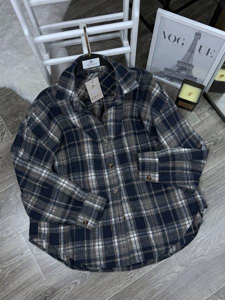 Рубашка Arina (42-52) 8075 navy (деми)