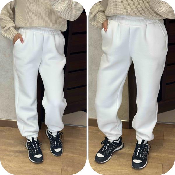 Штаны спорт Valentina (42-56) 301 white (зима)