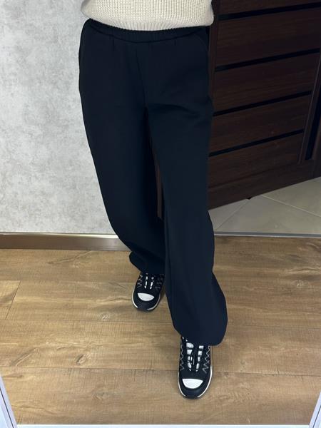 Штаны спорт Valentina (42-56) 302-2 black (зима)