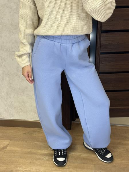 Штаны спорт Valentina (42-56) 302-2 l.blue (зима)