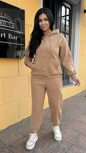 Костюм спорт Katty (S-XL) KT5 d.beige (зима)