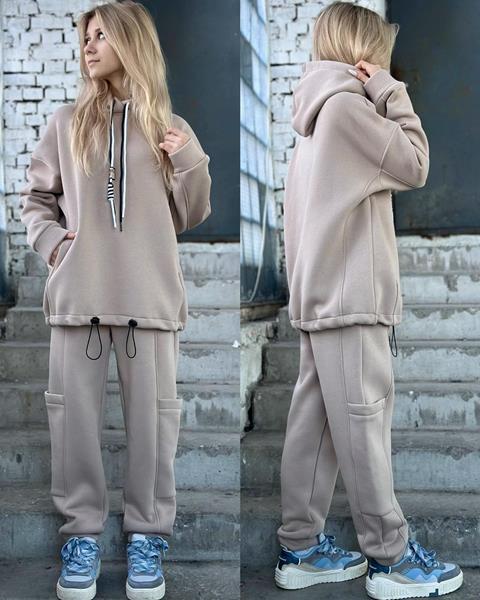 Костюм спорт Karolina (32-42) KR321 beige (зима)