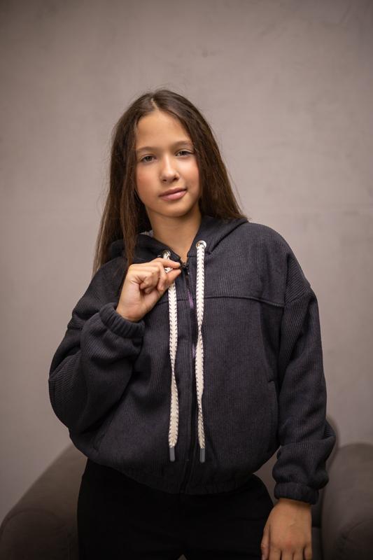 Кофта спорт SunnyTot (128-158) 1538 grey (зима)