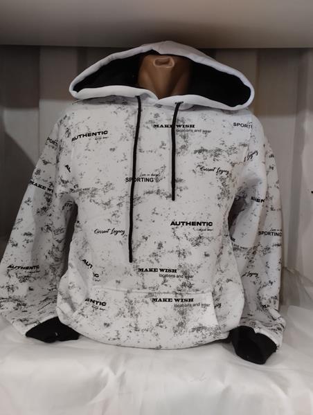 Худи Panda (S-2XL) 1397 white (зима)