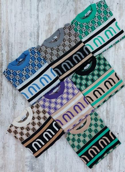 Свитер Julia (48-52) JL42 green-black (деми)