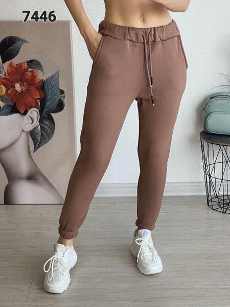 Штаны спорт FSN (42-48) 7446 brown (зима)