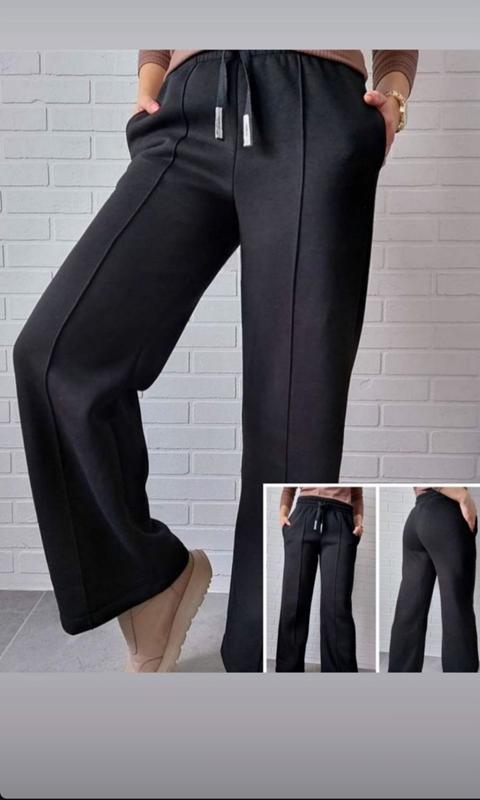 Штаны спорт Amok (S-XL) 8048 black (зима)