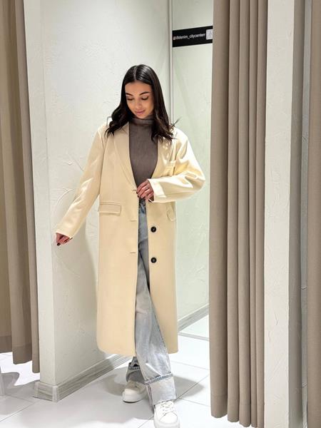 Пальто i8denim Women (S-L) TB117 beige (деми)