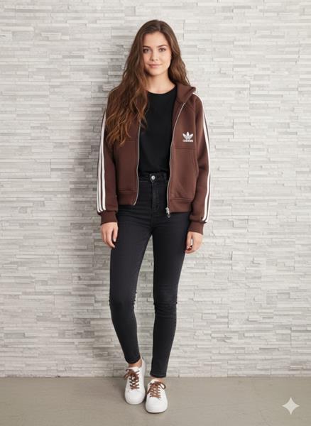 Кофта спорт Newe (one size) 15001 brown (зима)