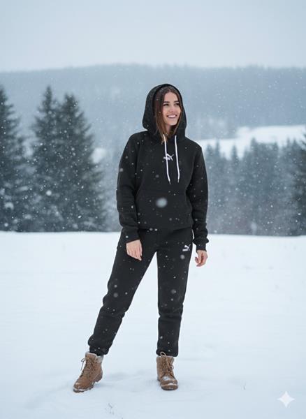 Костюм спорт Newe (S-XL) NW731 black (зима)