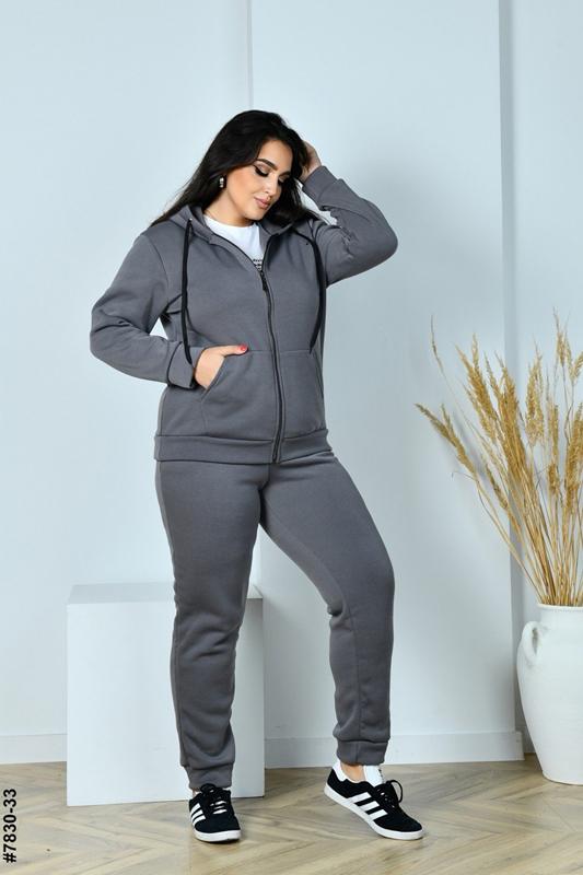 Костюм спорт Shon (52-58) S1454 grey (зима)